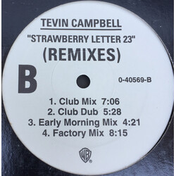 Tevin Campbell Strawberry Letter 23 (Remixes) USED VINYL 12INCH 33 S RPM MAXI-SINGLE PROMO