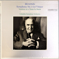 Johannes Brahms / Bruno Walter / Columbia Symphony Orchestra Symphony No. 3 In F Major / Variations On A Theme By Haydn Vinyl LP USED
