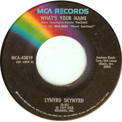 Lynyrd Skynyrd What's Your Name USED VINYL 7INCH 45 RPM SINGLE
