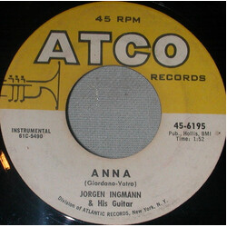 Jørgen Ingmann Anna USED VINYL 7INCH 45 RPM SINGLE