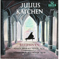 Julius Katchen / Ludwig van Beethoven Sonata No. 23 In F Minor, Op. 57 ("Appassionata") / Sonata No. 32 In C Minor, Op. 111 Vinyl LP USED