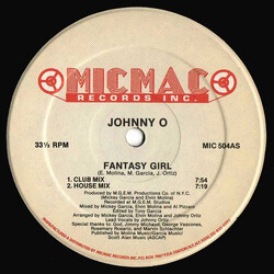 Johnny O Fantasy Girl USED VINYL 12INCH 33 S RPM