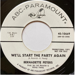 Bernadette Peters We'll Start The Party Again / Wait Johnny For Me Vinyl 7" USED