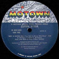 Clifton Dyson Body In Motion (Want Your Body In Motion With Mine) USED VINYL 12INCH 33 S RPM SINGLE