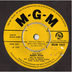 Barry Ryan Eloise USED VINYL 7INCH 45 RPM SINGLE