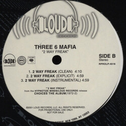 Three 6 Mafia 2 Way Freak USED VINYL 12INCH PROMO