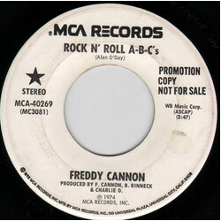 Freddy Cannon Rock N' Roll A-B-C's USED VINYL 7INCH 45 RPM SINGLE PROMO