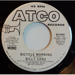 Billy Sans Bicycle Morning USED VINYL 7INCH 45 RPM PROMO STEREO MONO