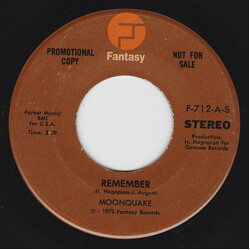 Moonquake Remember USED VINYL 7INCH 45 RPM SINGLE PROMO
