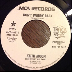 Keith Moon Don't Worry Baby USED VINYL 7INCH 45 RPM SINGLE PROMO STEREO MONO