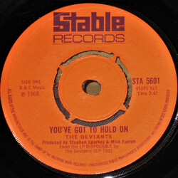The Deviants (2) You've Got To Hold On USED VINYL 7INCH 45 RPM SINGLE