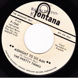 The Pretty Things Midnight To Six Man USED VINYL 7INCH 45 RPM WHITE LABEL PROMO