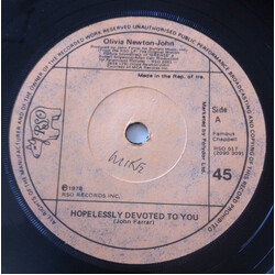 Olivia Newton-John Hopelessly Devoted To You USED VINYL 7INCH 45 RPM SINGLE