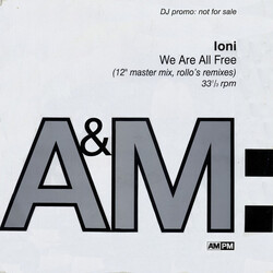Ioni We Are All Free (12" Master Mix, Rollo's Remixes) USED VINYL 12INCH 33 S RPM PROMO