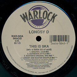 Longsy D This Is Ska USED VINYL 12INCH 33 S RPM