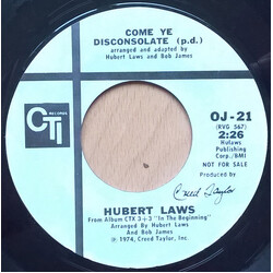 Hubert Laws Come Ye Disconsolate USED VINYL 7INCH SINGLE PROMO STYRENE