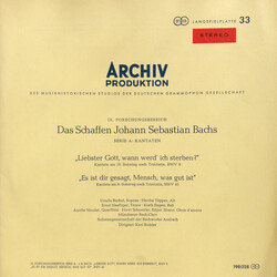 Johann Sebastian Bach / Ursula Buckel / Hertha Töpper / Ernst Haefliger / Kieth Engen / Aurèle Nicolet / Horst Schneider (2) / Edgar Shann / Münchener