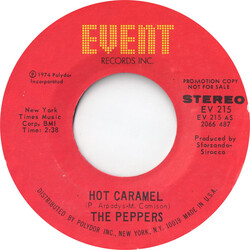 The Peppers Hot Caramel USED VINYL 7INCH SINGLE PROMO STYRENE STEREO MONO