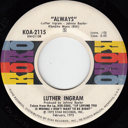Luther Ingram Always USED VINYL 7INCH SINGLE