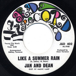 Jan & Dean Like A Summer Rain USED VINYL 7INCH 45 RPM SINGLE