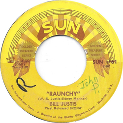 Bill Justis Raunchy / The Midnite Man Vinyl 7" USED