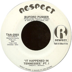Buford Pusser It Happened In Tennessee USED VINYL 7INCH 45 RPM PROMO