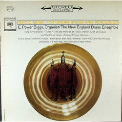 E. Power Biggs / New England Brass Ensemble Heroic Music For Organ, Brass And Percussion Vinyl LP USED