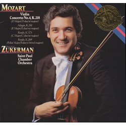 Wolfgang Amadeus Mozart / Pinchas Zukerman / The Saint Paul Chamber Orchestra Violin Concerto No. 4, K. 218 Vinyl LP USED