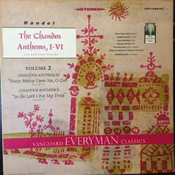 Georg Friedrich Händel / The Collegium Musicum Of Rutgers University / Alfred Mann The Chandos Anthems, I-VI, Volume 2 Vinyl LP USED