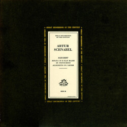 Franz Schubert / Artur Schnabel Sonata In B Flat Major Op. Posthumous / Allegretto In C Minor Vinyl LP USED