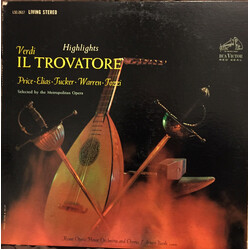 Giuseppe Verdi / Orchestra Del Teatro Dell'Opera Di Roma / Coro Del Teatro Dell'Opera Di Roma / Arturo Basile Il Trovatore Highlights Vinyl LP USED