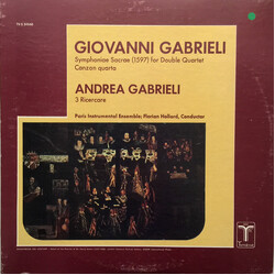 Giovanni Gabrieli / Andrea Gabrieli / Ensemble Instrumental Florian Hollard De Paris / Florian Hollard Symphoniae Sacrae (1597) For Double Quartet Can