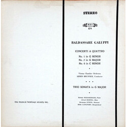 Baldassare Galuppi / Wiener Kammerorchester / Armin Brunner Concerti A Quattro No. 1, No. 2, No. 6 / Trio Sonata In G Major Vinyl LP USED