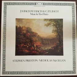 Johann Sebastian Bach / Wilhelm Friedemann Bach / Carl Philipp Emanuel Bach / Stephen Preston / Nicholas McGegan Music for Two Flutes Vinyl LP USED