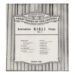 Beniamino Gigli Beniamino Gigli Sings Vol. 2 Vinyl LP USED