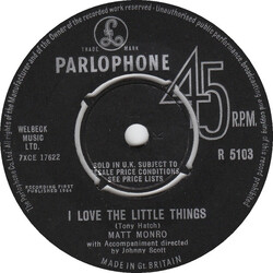 Matt Monro I Love The Little Things USED VINYL 7INCH 45 RPM