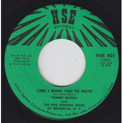 Tommy Ellison & The Five Singing Stars Lord I Want You To Move / Sailing For Jesus Vinyl 7" USED