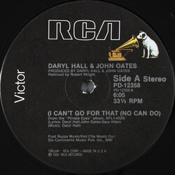 Daryl Hall & John Oates I Can't Go For That (No Can Do) USED VINYL 12INCH 33 S RPM STEREO