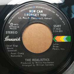 The Realistics (10) How Can I Forget You USED VINYL 7INCH 45 RPM STEREO