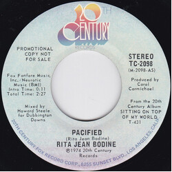 Rita Jean Bodine Pacified USED VINYL 7INCH 45 RPM SINGLE PROMO STEREO MONO