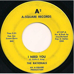 The Rationals I Need You USED VINYL 7INCH 45 RPM