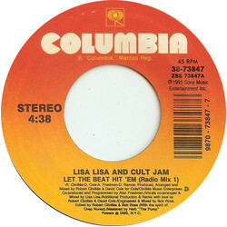 Lisa Lisa & Cult Jam Let The Beat Hit 'Em USED VINYL 7INCH 45 RPM