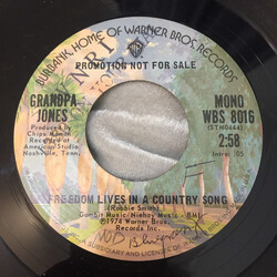 Grandpa Jones Freedom Lives In A Country Song USED VINYL 7INCH 45 RPM PROMO STEREO MONO