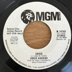 Eddie Haddad Saved USED VINYL 7INCH 45 RPM SINGLE PROMO