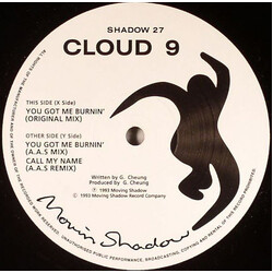 Cloud 9 You Got Me Burnin' USED VINYL 12INCH REISSUE REMASTERED