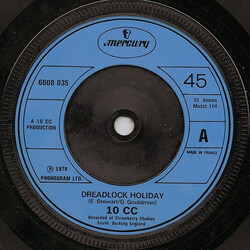 10cc Dreadlock Holiday USED VINYL 7INCH 45 RPM SINGLE
