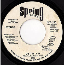 Us (10) Ostrich USED VINYL 7INCH 45 RPM PROMO STEREO