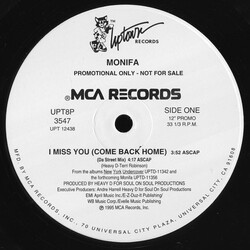 Monifah I Miss You (Come Back Home) VINYL 12" USED