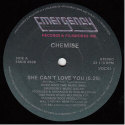 Chemise She Can't Love You USED VINYL 12INCH 33 S RPM STEREO