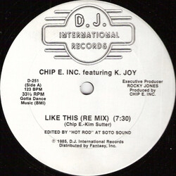 Chip E. / K. Joy Like This USED VINYL 12INCH 33 S RPM